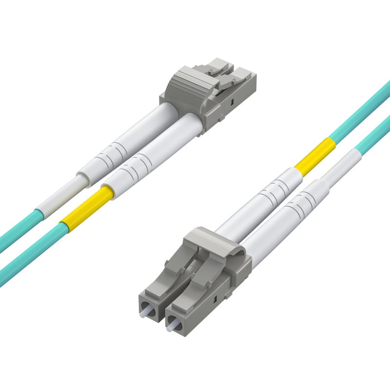 ipolex OM3 LC to LC Fiber Patch Cable, 10G Multimode Fiber Duplex LC 50/125Î¼m Fiber Optic Cable Cord, LSZH 15 Meter(49ft), Aqua - Image 3